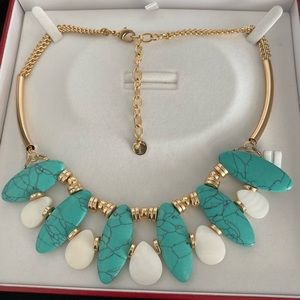 Turquoise/ Mother of Pearl Statement Necklace